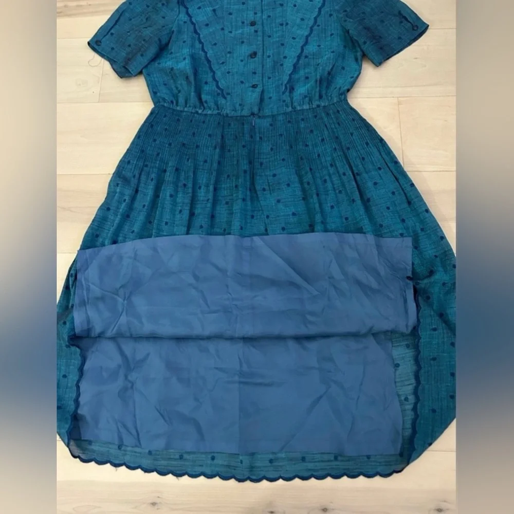 HTF Vintage SOEN MODE Japanese Day Dress Size 11 Tea Party Western Prairie - Picture 10 of 13